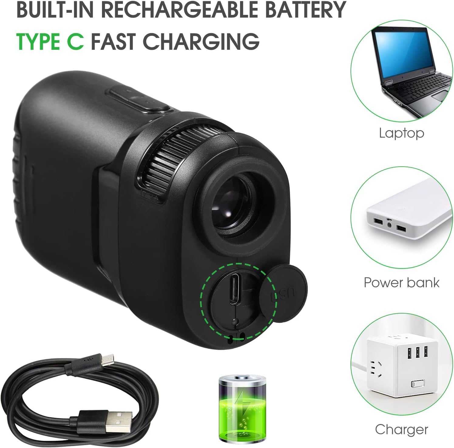 800M / 1000M / 1200M  Mesafe Ölçer | 6X Büyütme | Eğim & Hız Ölçümü |