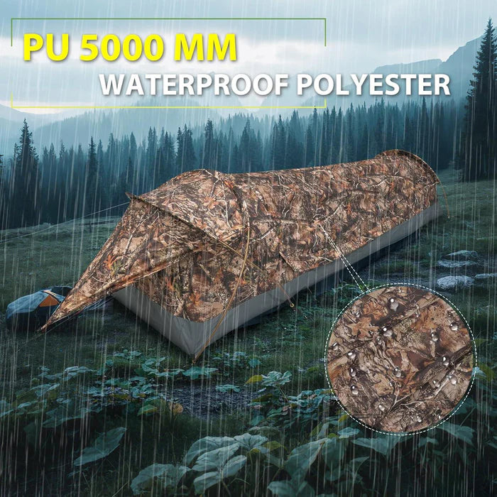 Survivor 1 Kişilik 3 Mevsim Çadır - Gerçekçi Kamuflaj