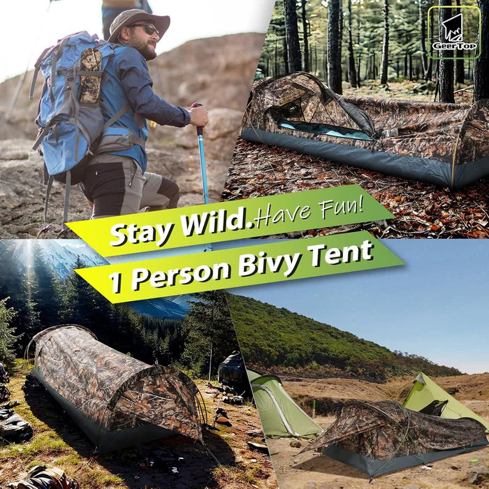 Survivor 1 Kişilik 3 Mevsim Çadır - Gerçekçi Kamuflaj