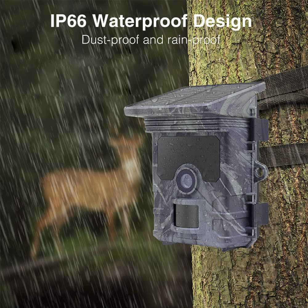 Solar Şarjlı 50MP 4K Yaban Hayatı Takip  Kamerası  – Gece Görüşlü, Hareket Sensörlü, Su Geçirmez