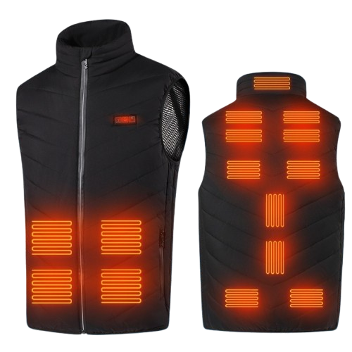 3 Kademeli 15 Nokta Isıtmalı Elektrikli Yelek – Akıllı Isı Kontrolü