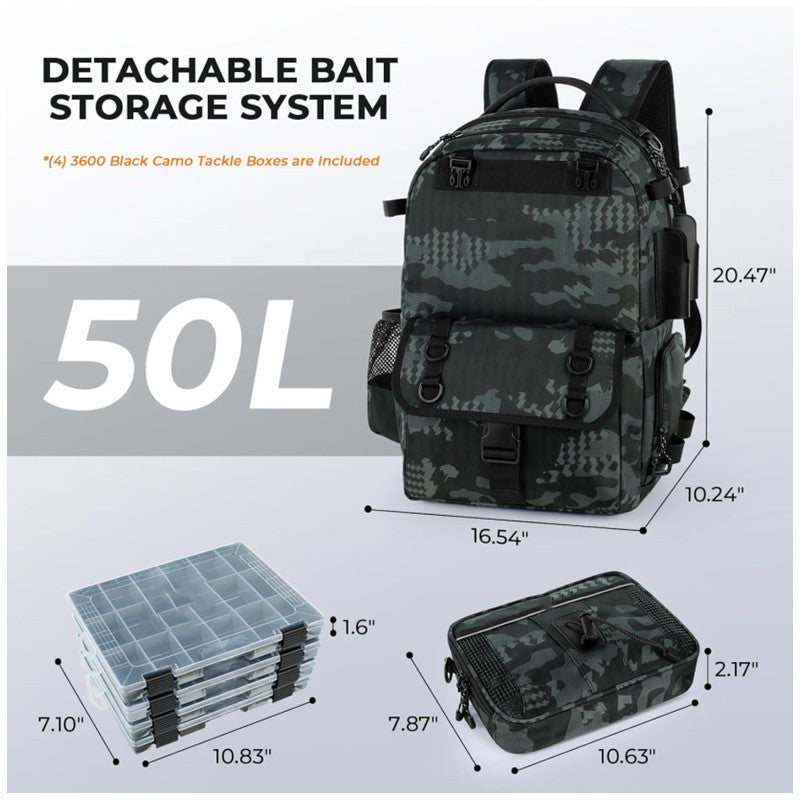 KastKing 50L Geniş Hacimli Taktik Sırt Çantası