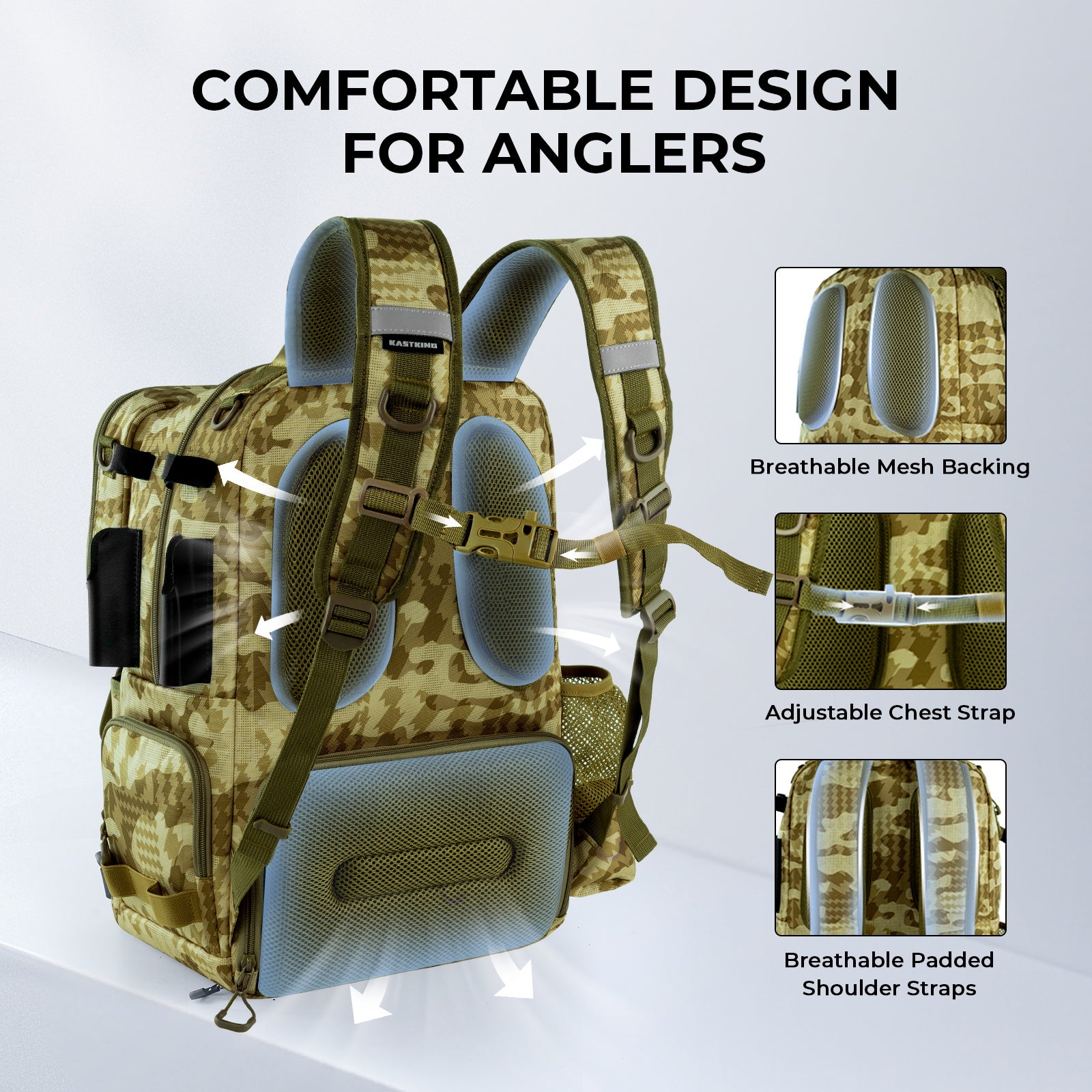 KastKing 50L Geniş Hacimli Taktik Sırt Çantası