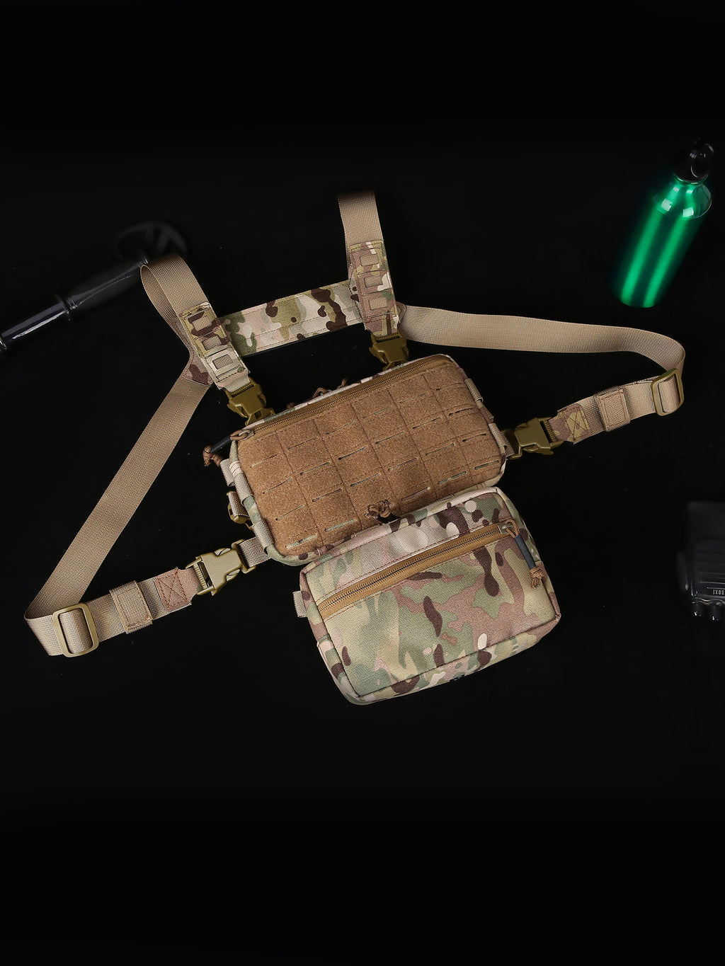 Sınır Ötesi  Hızlı Çıkarma Taktik Yelek Siyah Kamuflaj