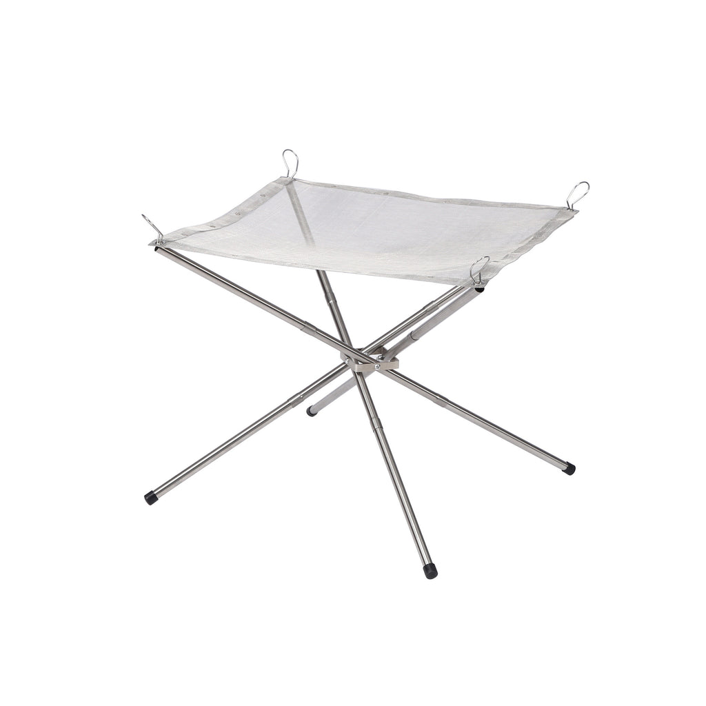 Taşınabilir Paslanmaz Çelik Kamp Ateş Rafı & Katlanır Barbekü Izgarası