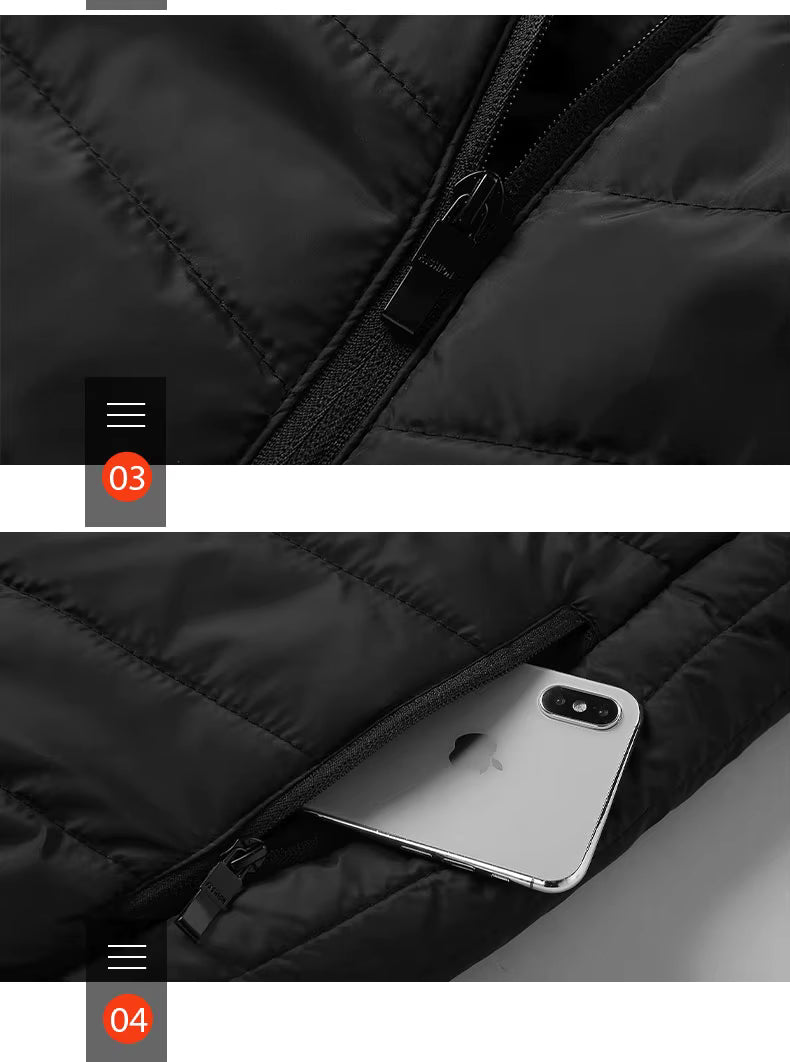 3 Kademeli 15 Nokta Isıtmalı Elektrikli Yelek – Akıllı Isı Kontrolü