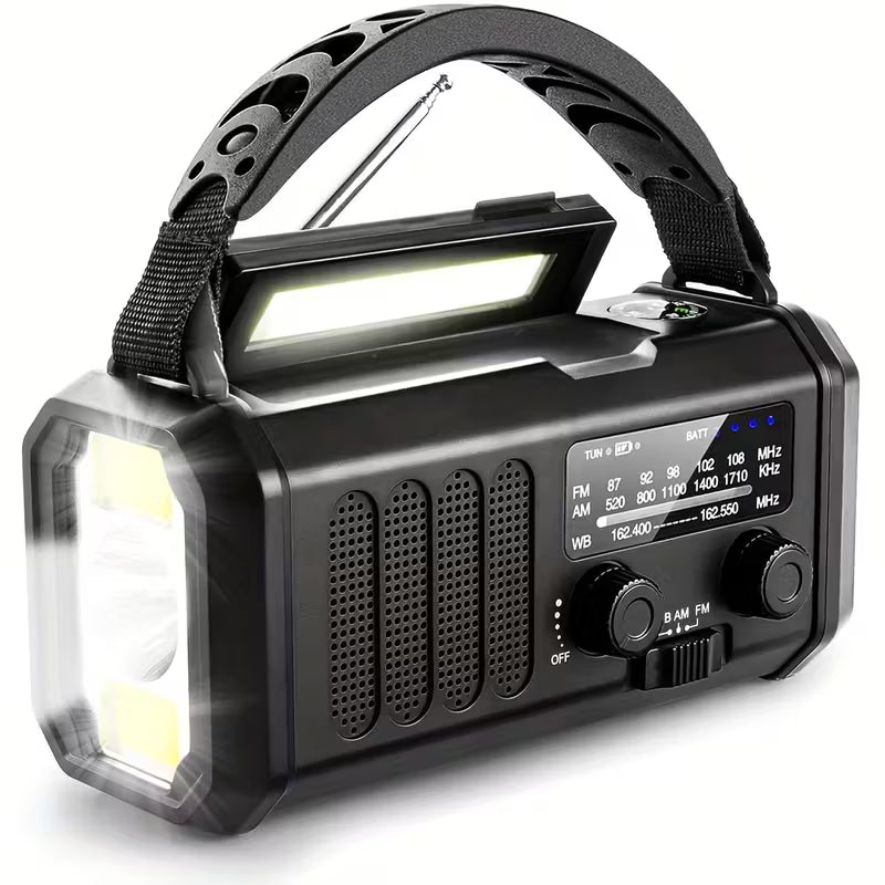 El Dinamolu Acil Durum Radyo – AM/FM, Solar, Fener, SOS, Powerbank